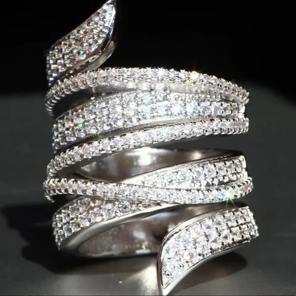 Sterling silver geometric lines ring - Picture 4 of 4